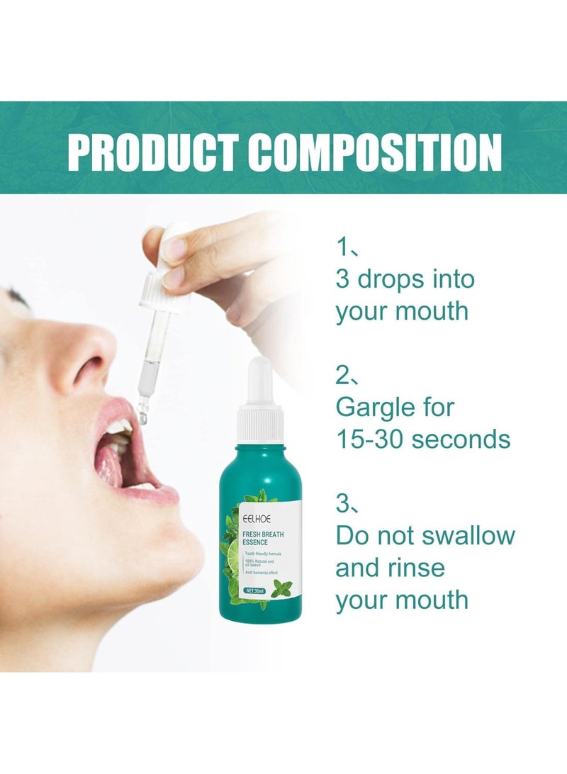 EELHOE 30ML Freshing Breath Spray Natural Breath Freshener Remove Bad Breath - Image 4
