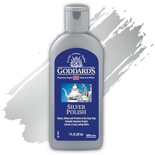 GODDARD'S Goddards Silver Polish Liquid  Silver Cleaner and Polish for Jewelry Silverware Ornaments Accessories Antiques  More  AllinOne Tarnish Remover Solution 7 oz - Image 1