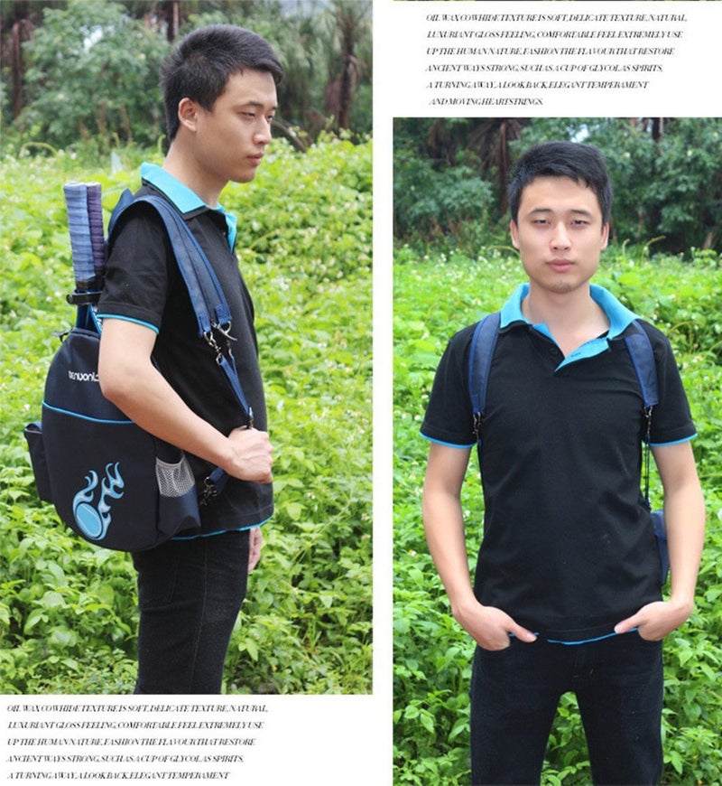 Klau Nylon Tennis Badminton Racquet Backpack Tennis Racket Shoulder bag Outdoor Sports Bag Blue for Tennis Beginners - Image 4
