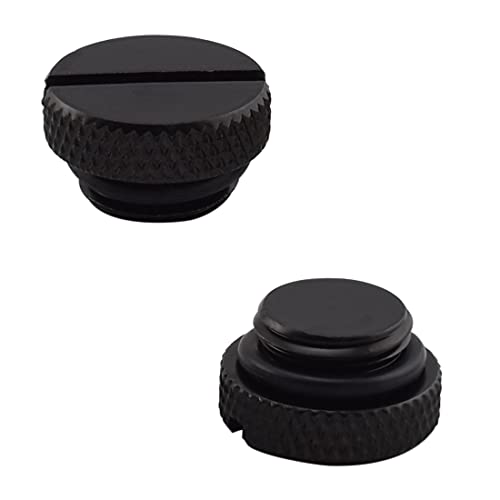 MARRTEUM G1/4" Plug Fittings, Water Stop Plug Fittings for Computer Water Cooling System, Black [2 Pack] - Image 2