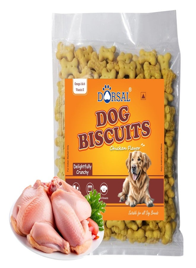 Dorsal Real Chicken Dog Biscuits, 1 kg, All Life Stages pet Treats - Image 1