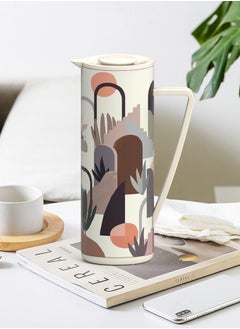 YOLO Yolo Coffee/Tea  Stainless Steel Vacuum Flask 1 Liter Urban Design-Biege Colour  - Image 1