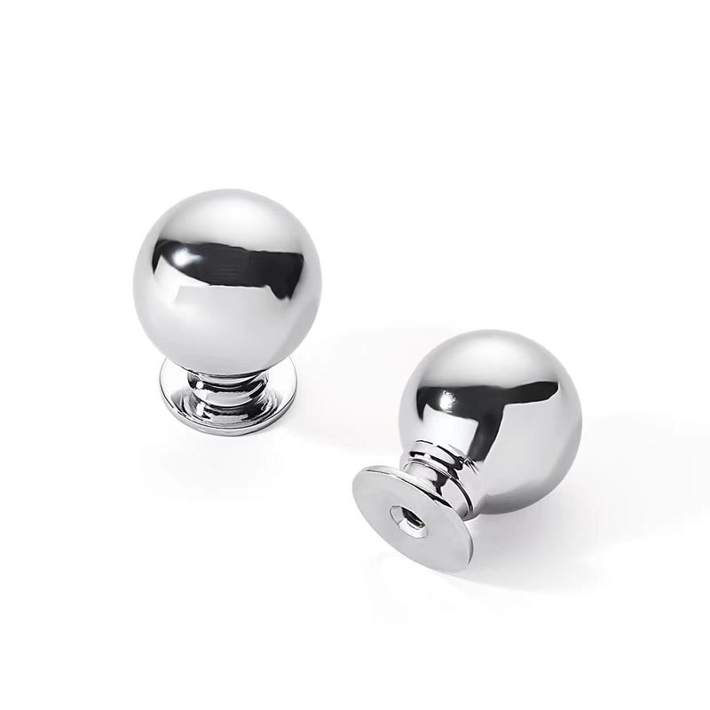 CABDM 10 Pack 1 Inch Vintage Ball Polished Chrome Cabinet Knobs Kitchen Cabinet Hardware Drawer Knobs Pulls for Drawers. - Image 5