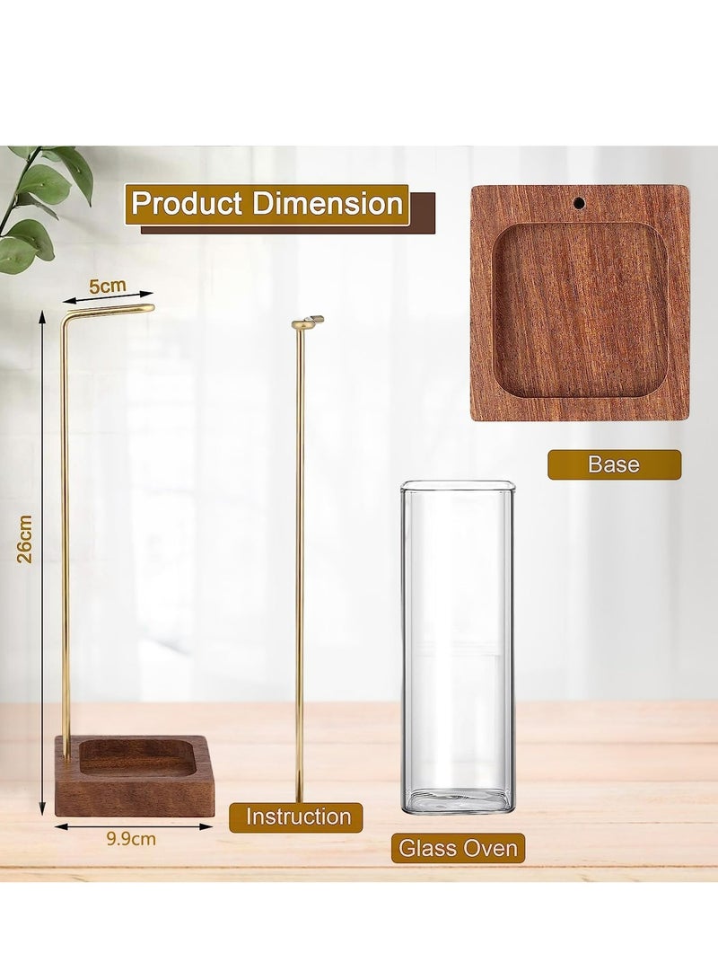 أوزيغالور محمل شمعة للعصا مع حاوية مرنة لجمع الرماد، محمل شمعة العصا لليوغا والمنتجع والديكور المنزلي - Image 4