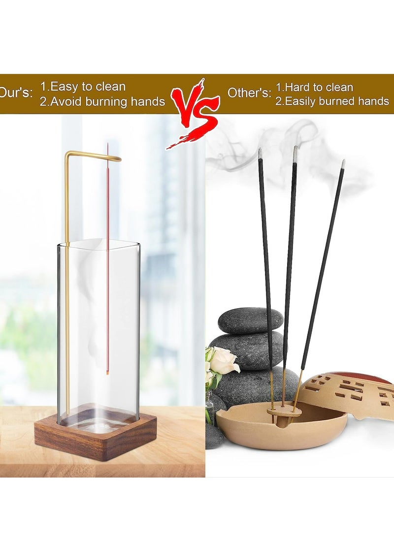 أوزيغالور محمل شمعة للعصا مع حاوية مرنة لجمع الرماد، محمل شمعة العصا لليوغا والمنتجع والديكور المنزلي - Image 5