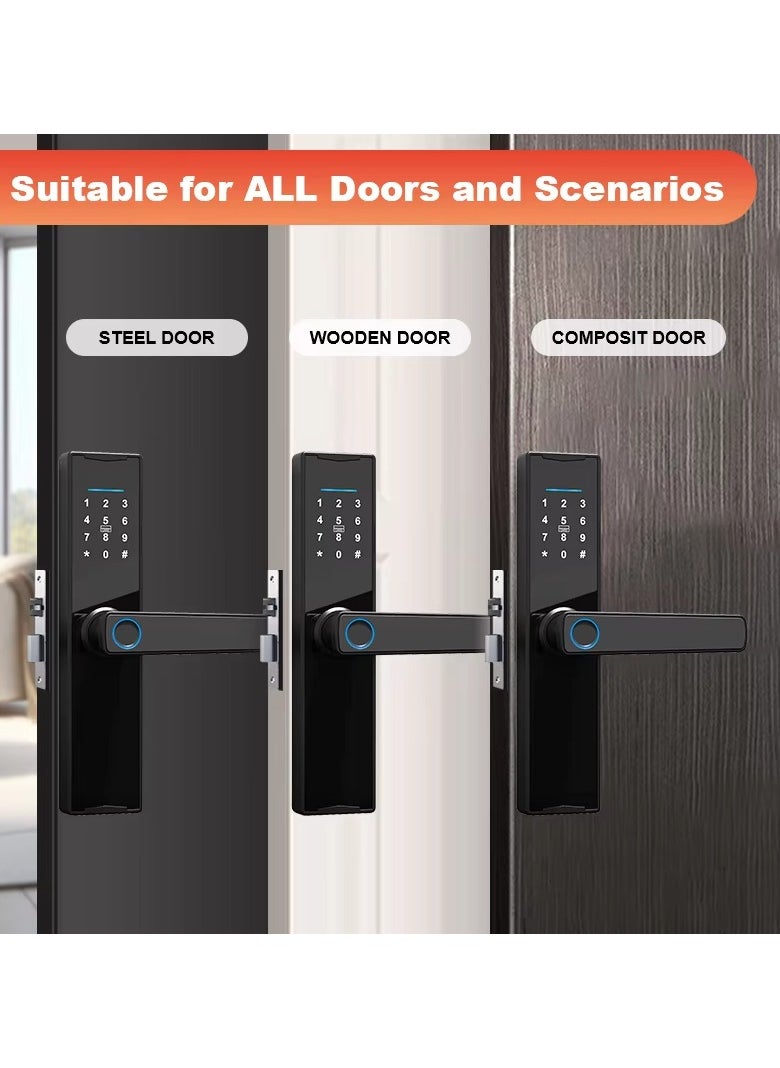 Generic Smart door lock keyless deadbolt multiple input methods - tuyaAPP smart home device  - Image 2