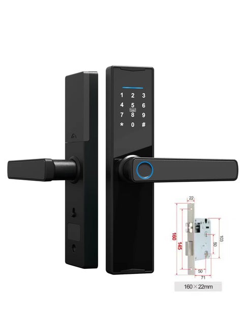 Smart door lock keyless deadbolt multiple input methods - tuyaAPP smart home device