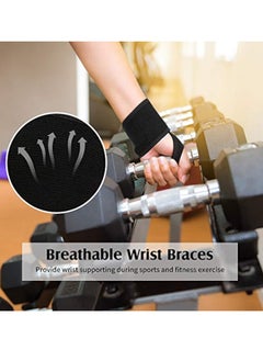 KASTWAVE 2 Pcs Adjustable Wrist Braces, Wrist Support, Braces Breathable Wrist Support Strap for Sports Protecting, Relieves Wrist Pain, Sprains, Tendonitis and Joint Pain, Left or Right Hand (Black)  - Image 2