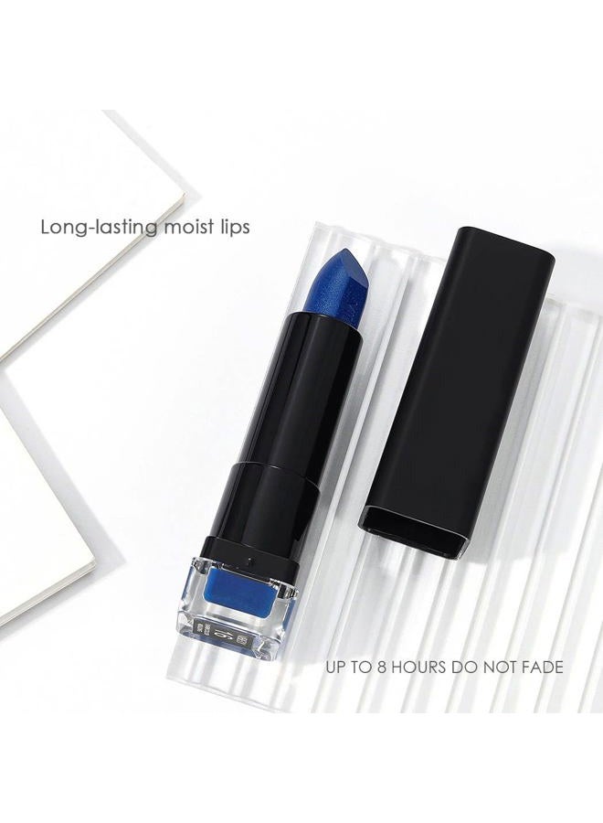 Sun Potion Matte Lipstick Hight Pigment Lipsticks Long Lasting Lip Stick Waterproof Lips Gloss Cream Lipgloss Makeup for Women and Girls Pack of 1 (A- Blue 16)  - Image 4