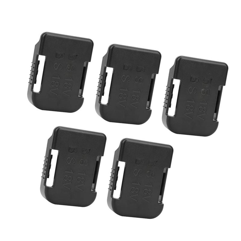 5Pcs Lithium Battery Storage Rack Shelf Bracket Belt Slot for Makita 18V Fixing DevicesBlack - Image 2