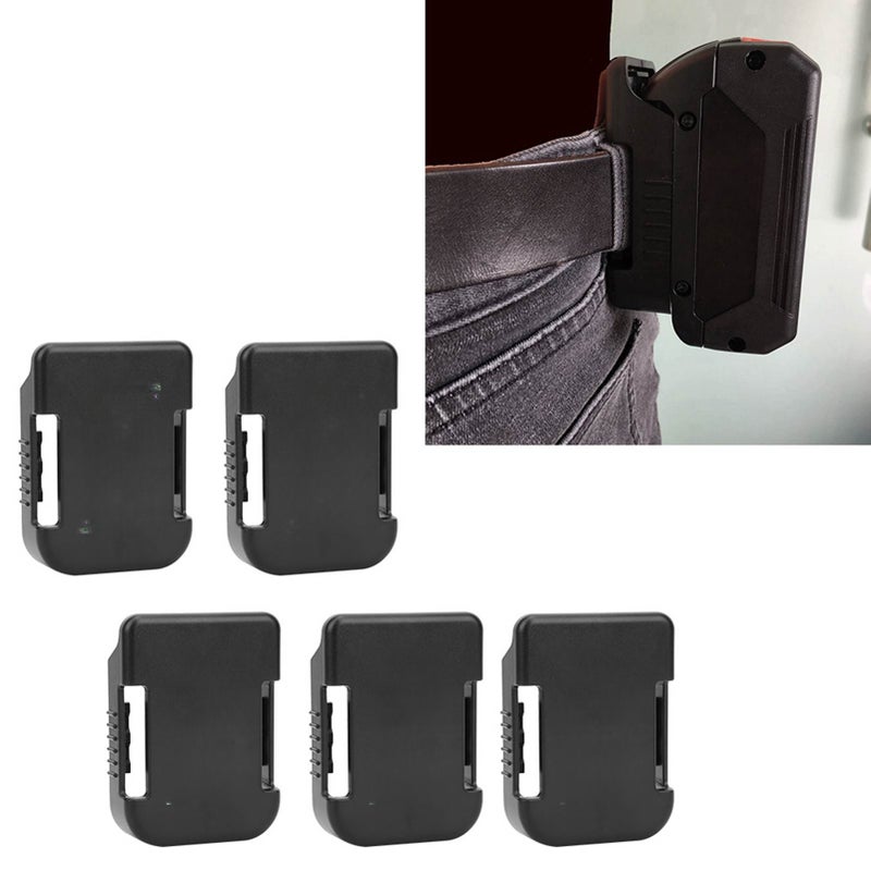 5Pcs Lithium Battery Storage Rack Shelf Bracket Belt Slot for Makita 18V Fixing DevicesBlack - Image 3