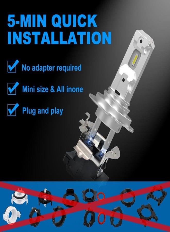 KIMLATAR H7 Light Bulbs Super Bright Upgraded 600% Xenon White CSP Chips H7 H18 Bulbs Halogen Raplacement Fog Light Bulbs Canbus Error Free Direct Fit Pack of 2 - Image 4