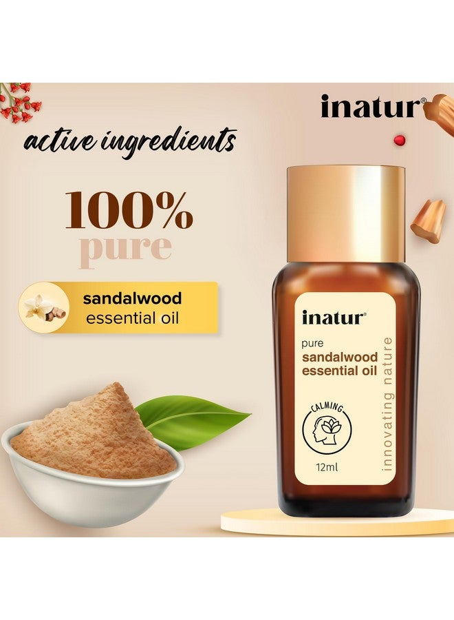 إناتور زيت خشب الصندل العطري، نقي وطبيعي، للوجه والبشرة، 12 مل - Image 2