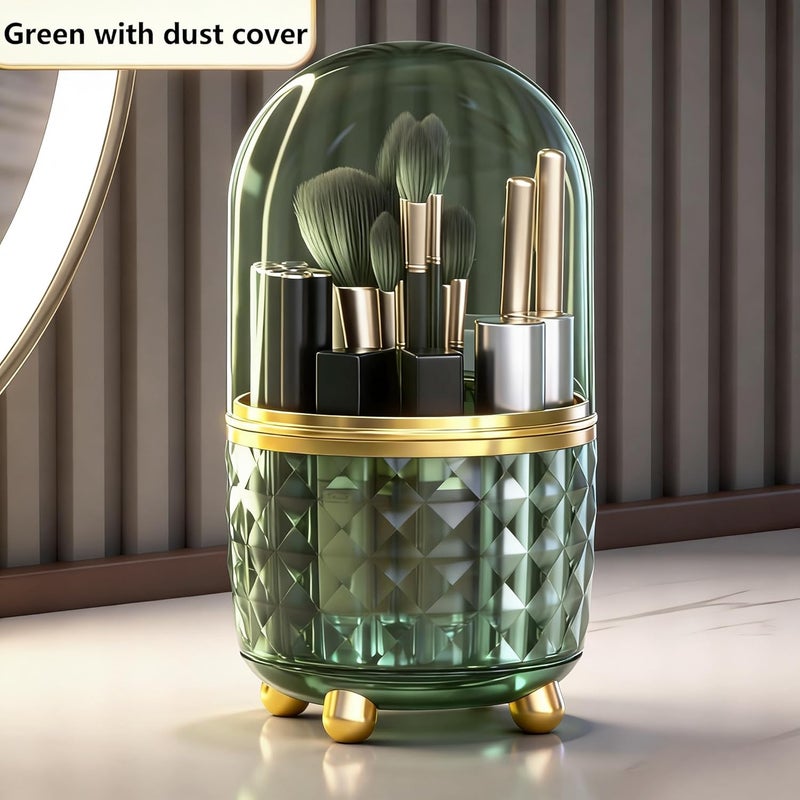 GOTOBA 360° Rotating Dust-Proof Multi-Purpose Storage Organizer - Perfect for Silverware, Utensils (Forks, Knives) & Makeup Brushes, Countertop Holder for Kitchen & Vanity - Image 2