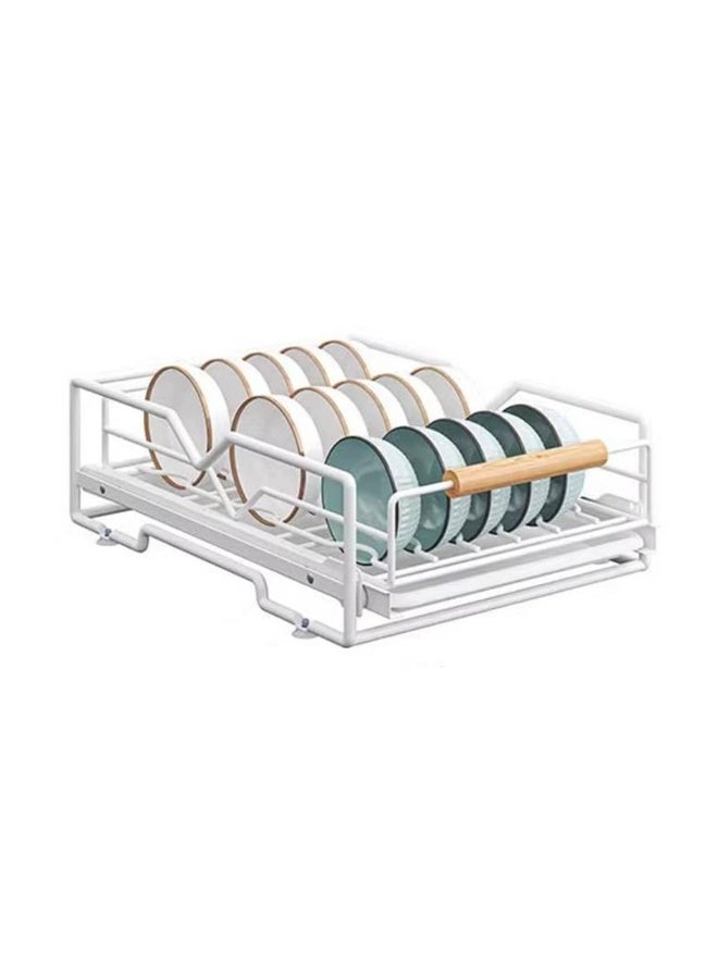 Movable Dish Rack with Wooden Handle – Includes Drainer and Sliding Drawer TH - Image 5