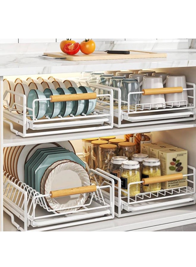Movable Dish Rack with Wooden Handle – Includes Drainer and Sliding Drawer TH - Image 1