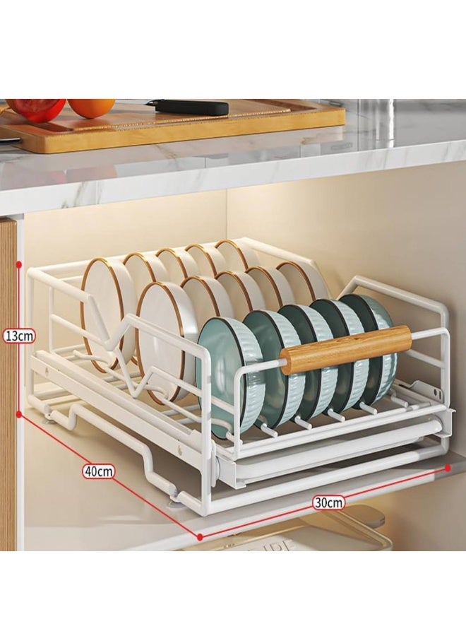 Movable Dish Rack with Wooden Handle – Includes Drainer and Sliding Drawer TH - Image 4