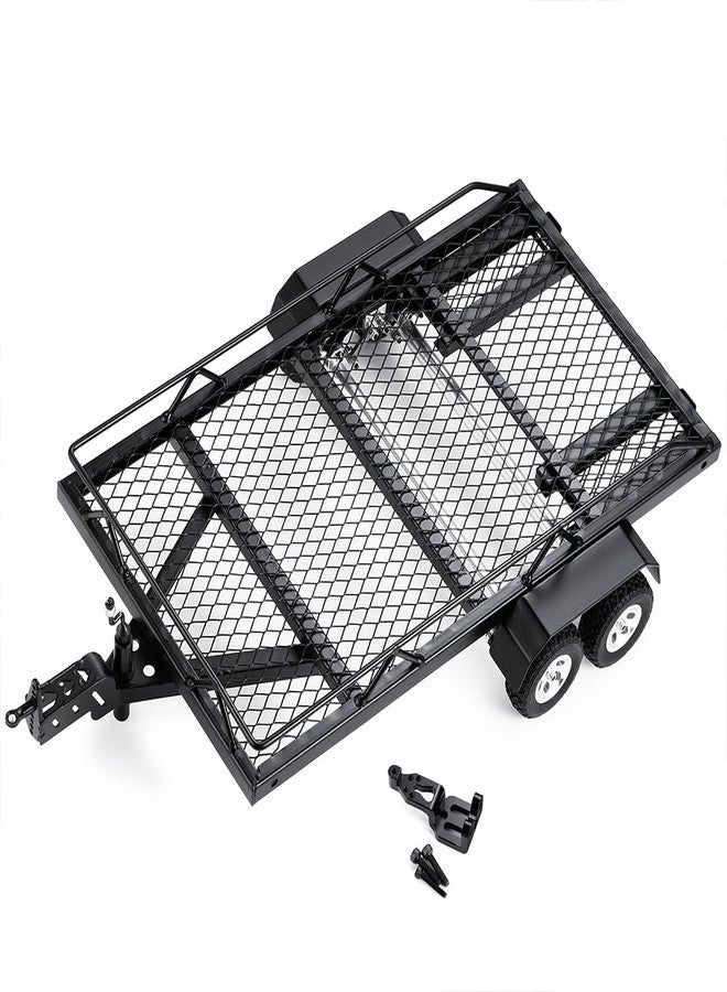 مقطورة MORLORDY RC مع حامل وصلة جر لسيارات TRX4M Bronco Defender K10 F150 FMS FCX18 LC80 1/18th RC قطع غيار ترقية (TRX4M) - Image 1