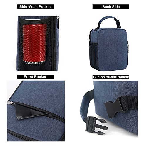 HABOPET Lunch Box for Men & Women Durable Lunch Bag for Adults & Kids Reusable Small Lunchbox Blue - Image 3