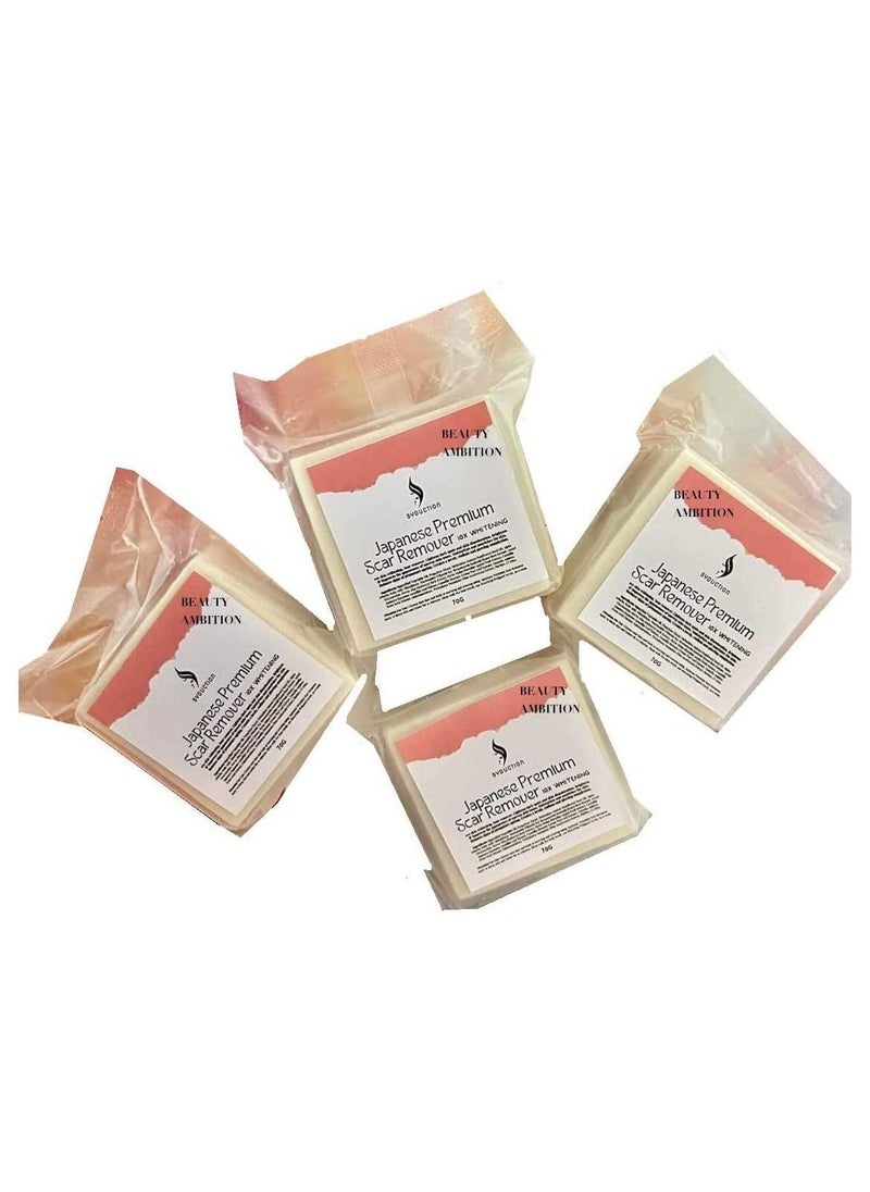 BEAUTY AMBITION Japanese Premium Scar Remover Soap 70gx4pcs Set 