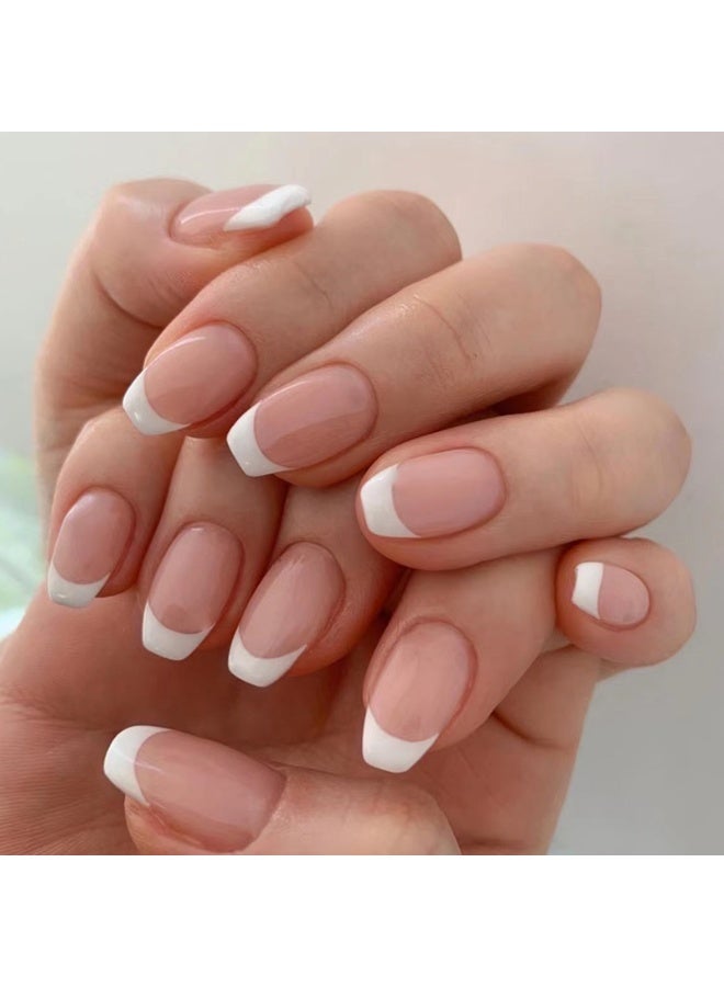 NIKITA.VIVI 24 قطعة أظافر لاصقة، أظافر مزيفة، مجموعة أظافر مزيفة للفتيات والنساء، ملحقات فن الأظافر، أظافر لاصقة مع ملصقات لاصقة للتطبيق السهل، مجموعة أظافر لاصقة - Image 1