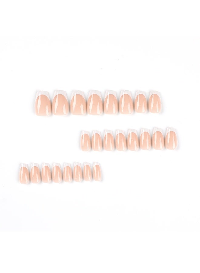 NIKITA.VIVI 24 قطعة أظافر لاصقة، أظافر مزيفة، مجموعة أظافر مزيفة للفتيات والنساء، ملحقات فن الأظافر، أظافر لاصقة مع ملصقات لاصقة للتطبيق السهل، مجموعة أظافر لاصقة - Image 2