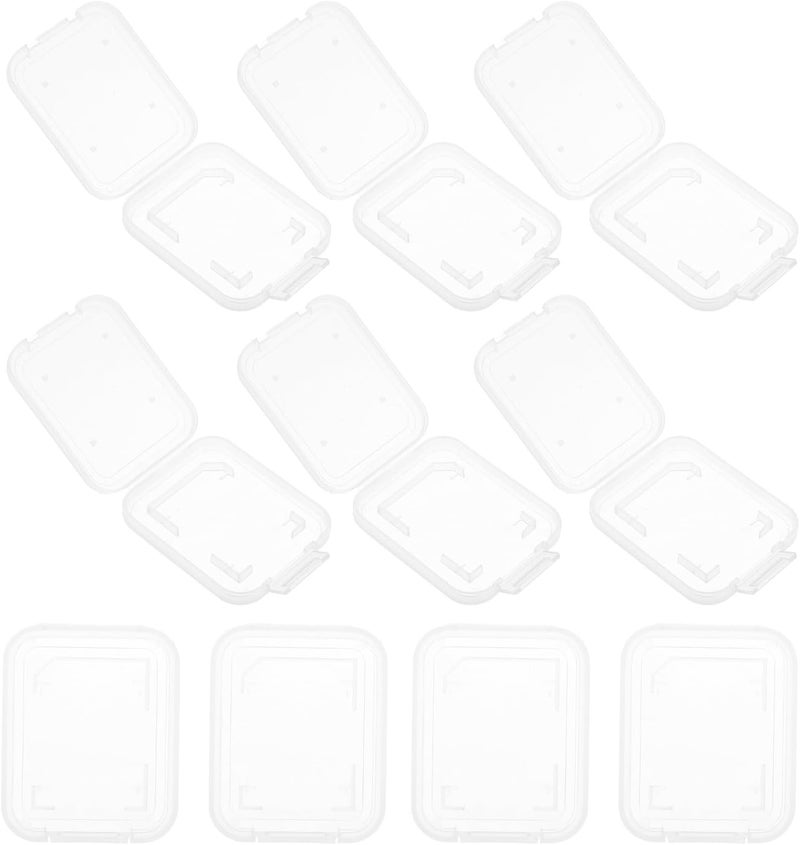 20pcs Memory Card Storage Box Portable Card Case Holder Single Slot Compact Organizer for Standard and High-Capacity Memory Cards Electronics Accessories - Image 1