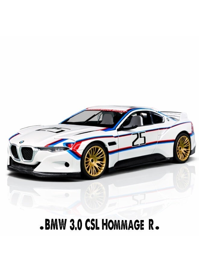 CCA BMW 3.0 CSL Hommage R 1:24 Diecast Car - Official Licensed Model with Opening Doors, Light & Sound Effects - Collectible Sports Car Toy - Image 1
