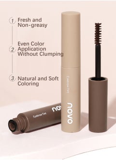 Novo Eyebrow Tint, Semi Permanent Brow Gel, Brow Tint, Waterproof Smudge Proof Long Lasting Eyebrow Tattoos, Instant Brow Dye, Hair Dying for Salon Home Use 4.8g  - Image 5