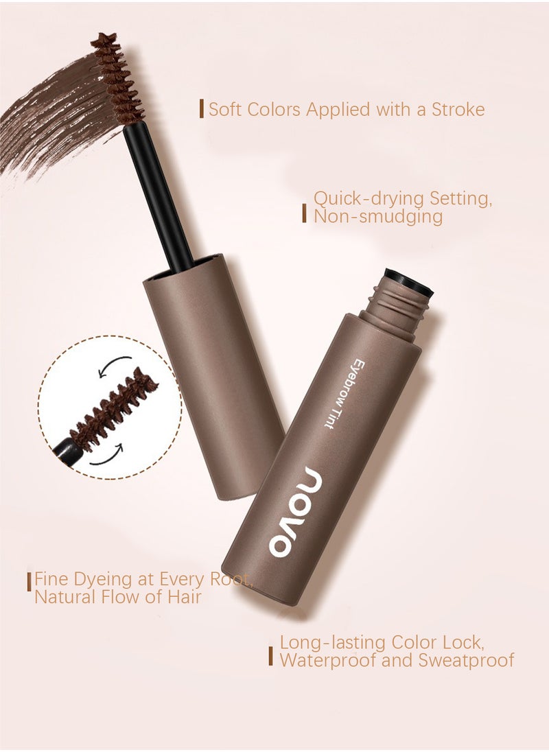 Novo Eyebrow Tint, Semi Permanent Brow Gel, Brow Tint, Waterproof Smudge Proof Long Lasting Eyebrow Tattoos, Instant Brow Dye, Hair Dying for Salon Home Use 4.8g  - Image 3