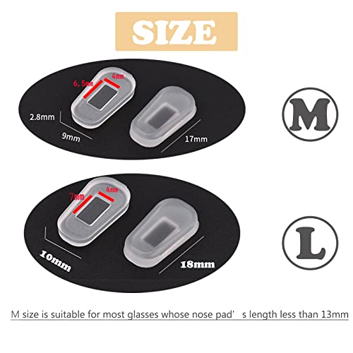 OPUGIT Eyeglass Nose Pad Covers, Slip-on Silicone Nose Pad for Glasses, Soft Eyeglass Repair Kit with Nose Piece Pads, Anti-Slip Eyewear Protective Covers Nose Bridge Pads(White,5 Pairs) - Image 5