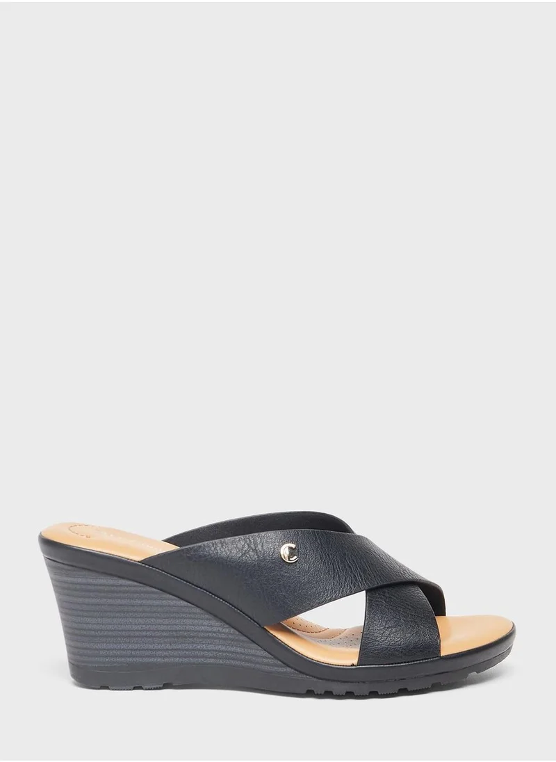 Le Confort Multi Strap Wedge Sandals