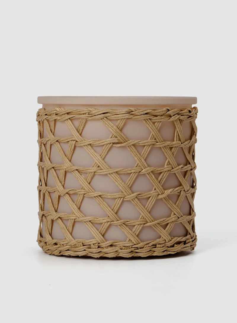 فرنش كونكشن شمعة برغموت وياسمين بنقوش منسوجة  جرام