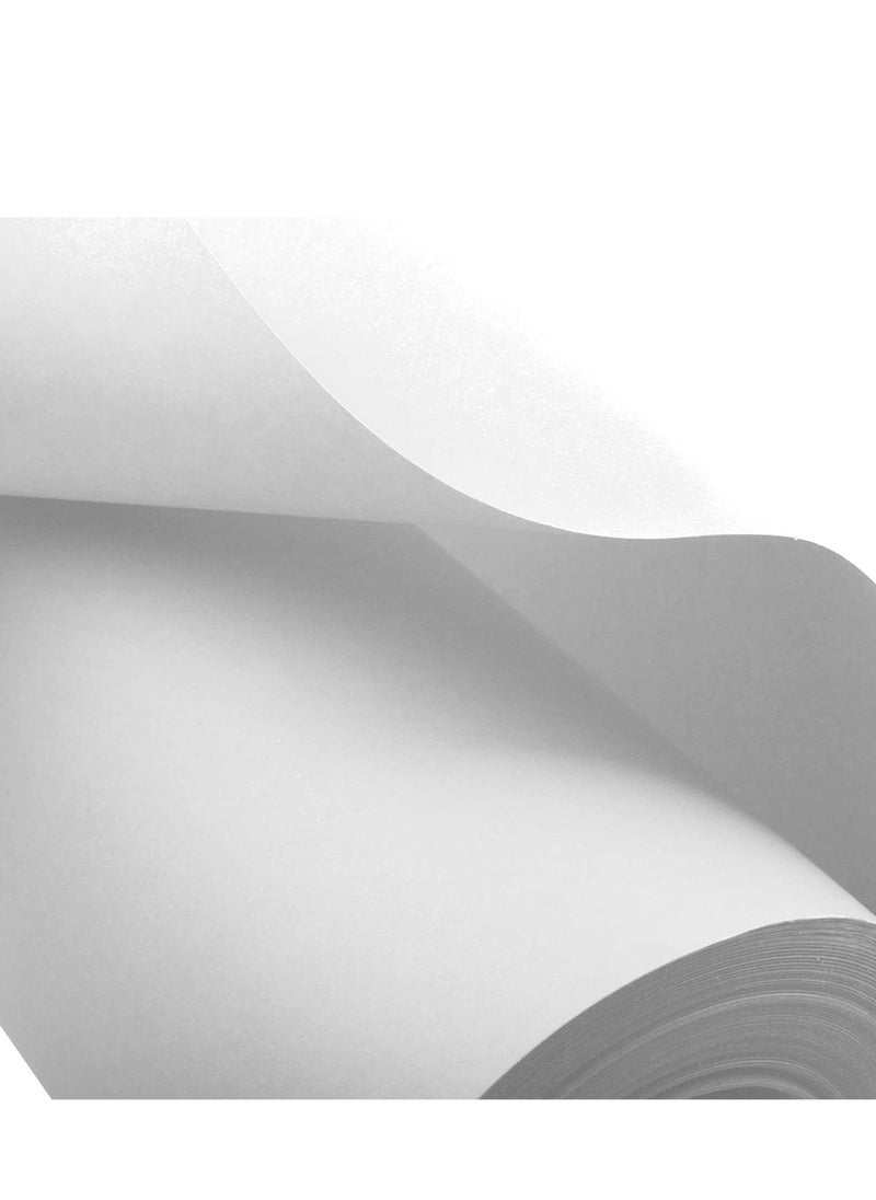 Rubik - Art Kraft Paper Roll 30cm x 100f (30meter) Packing Roll Recyclable Paper for Gift Wrapping Decoration Flower Parcel Packaging Shipping White - Image 1