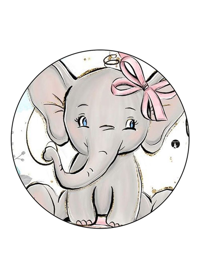 An Elephant Printed Mouse Pad  Multicolour