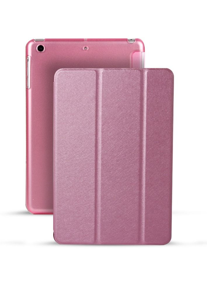 Loquat Three Fold Smart Protective Case For Pink iPad