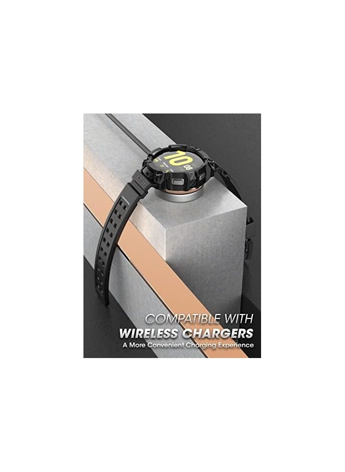 SUPCASE Unicorn Beetle Pro Series Rugged Protective Case with Strap Band for Galaxy Watch 5 44mm (2022) / Galaxy Watch 4 44mm (2021) - Black - Image 4