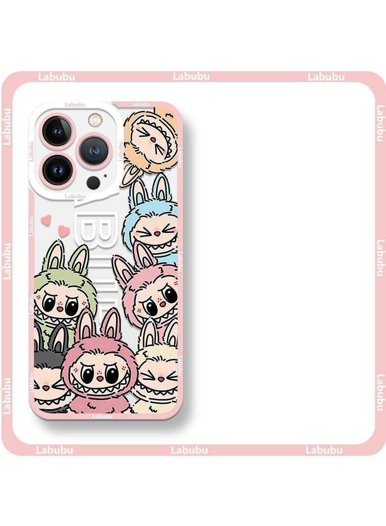 LABUBU Cute labubu Compatible with iPhone Liquid Silicone Case, Full Body Protective Cover, Shockproof, Slim Phone Case for iphone 15