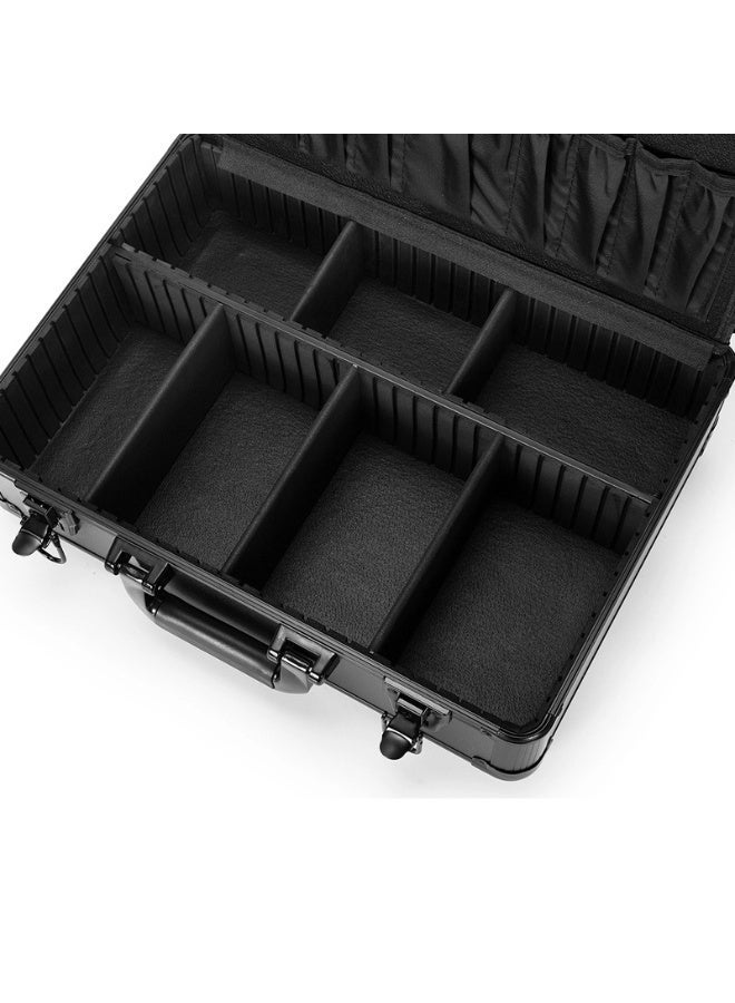 Makeup case with mirror and LED light for makeup organizing and brushes and for selfie - Image 2