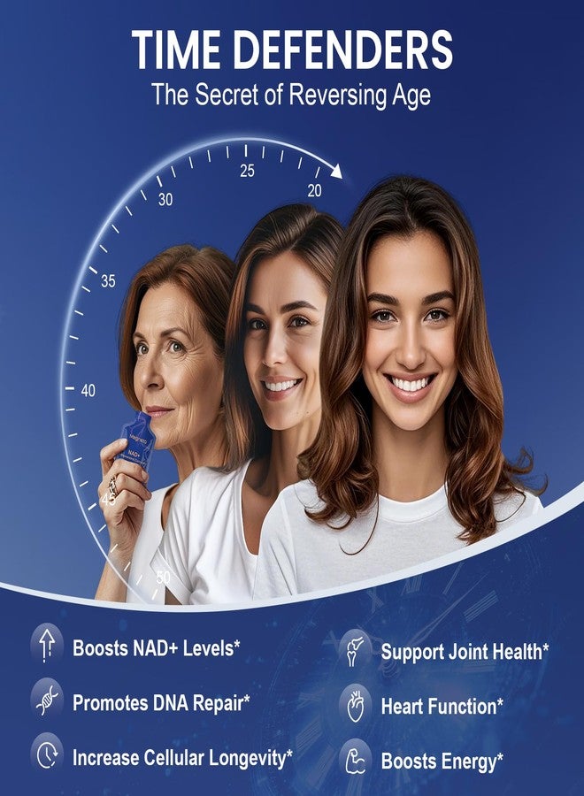 MEGNETA Liposomal NAD+ Supplement with Resveratrol, Anti-Aging, Energy Boost & Cellular Health Support, 15.2 fl. oz NAD Liquid for Men & Women (30 Pouch) - Image 3