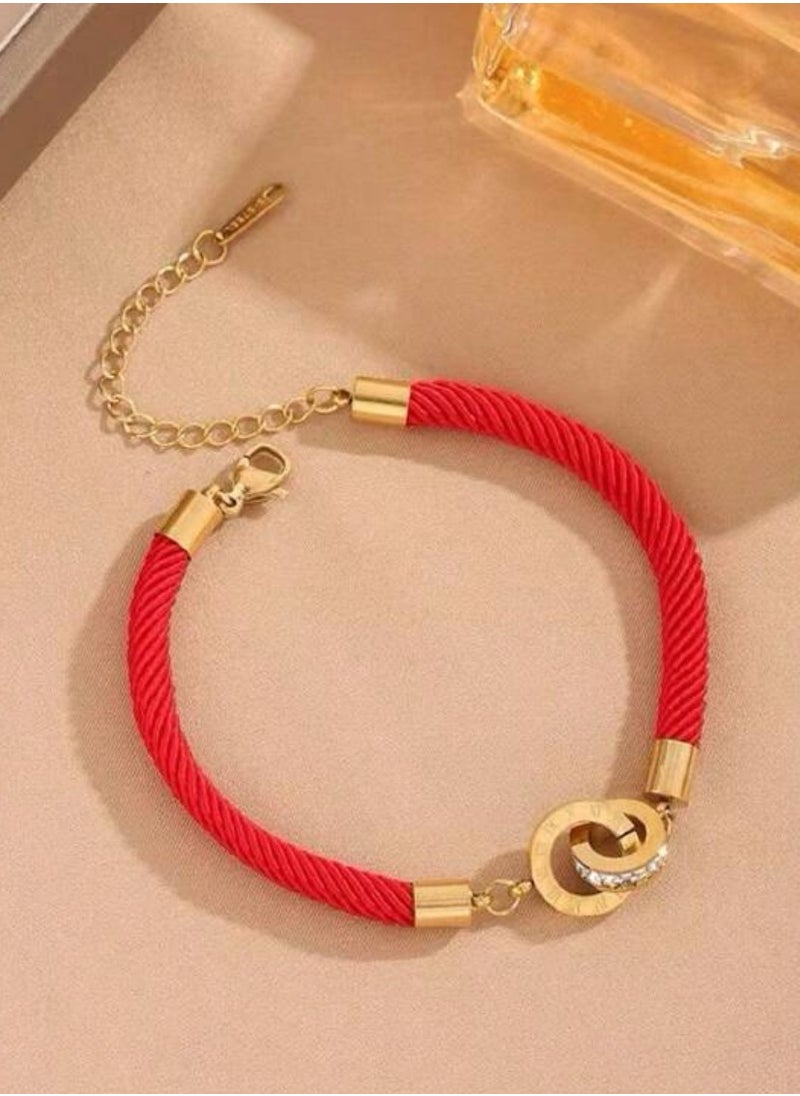 sixtyfour Elegant Gold Plated Stainless Steel Bracelet For Women  - Image 3