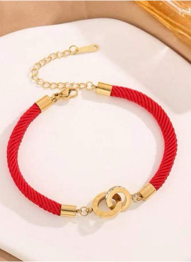 sixtyfour Elegant Gold Plated Stainless Steel Bracelet For Women  - Image 1