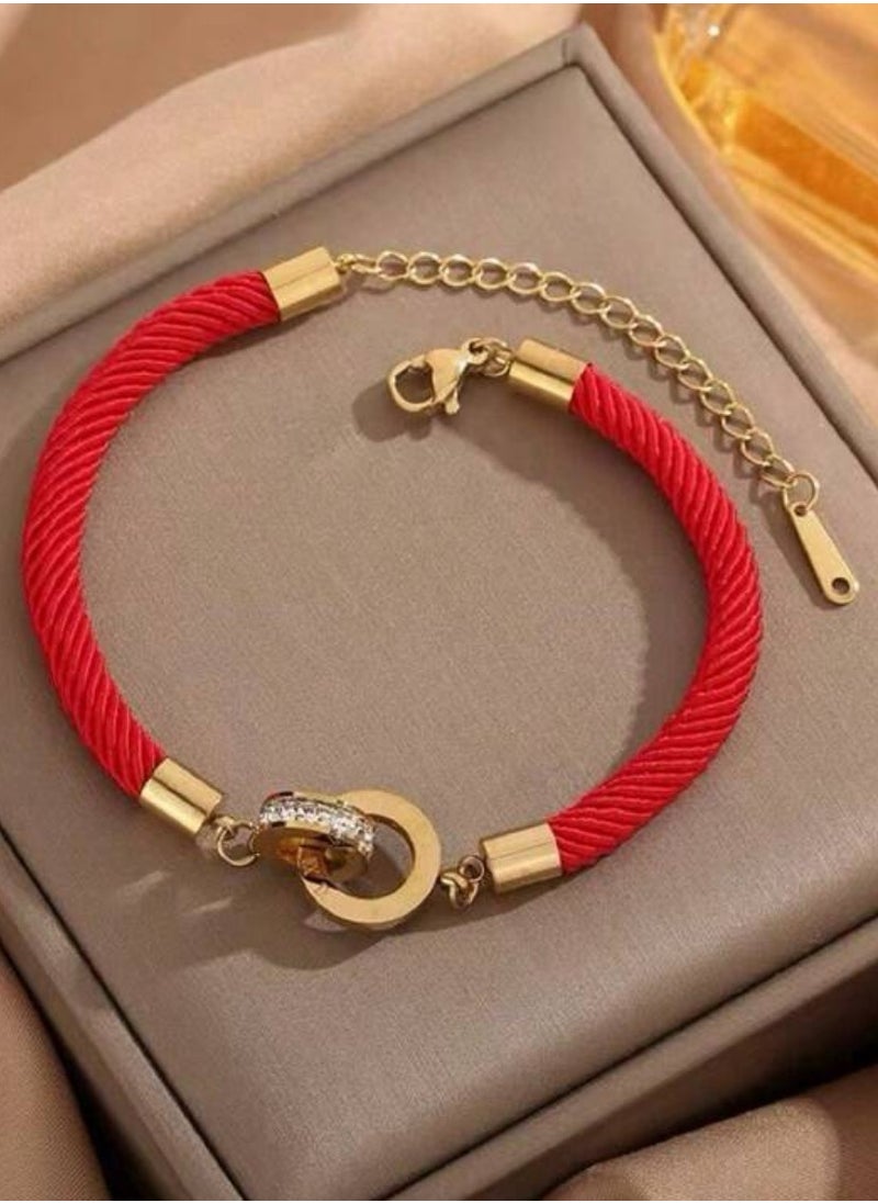 sixtyfour Elegant Gold Plated Stainless Steel Bracelet For Women  - Image 4