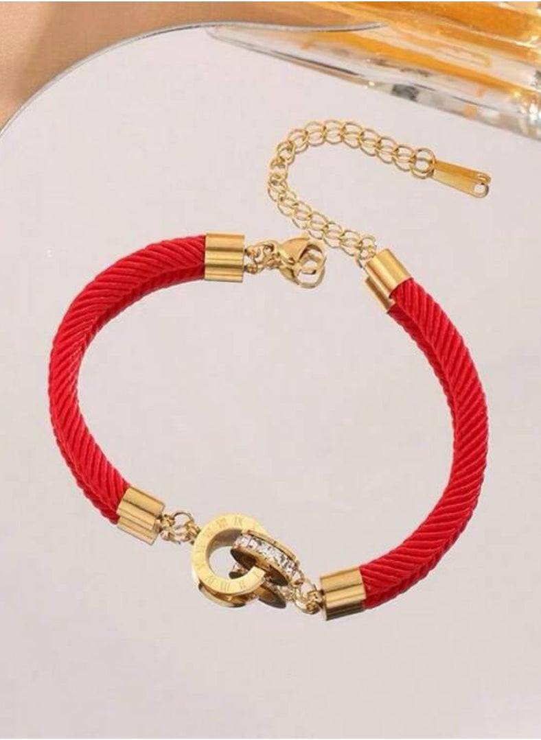sixtyfour Elegant Gold Plated Stainless Steel Bracelet For Women  - Image 2