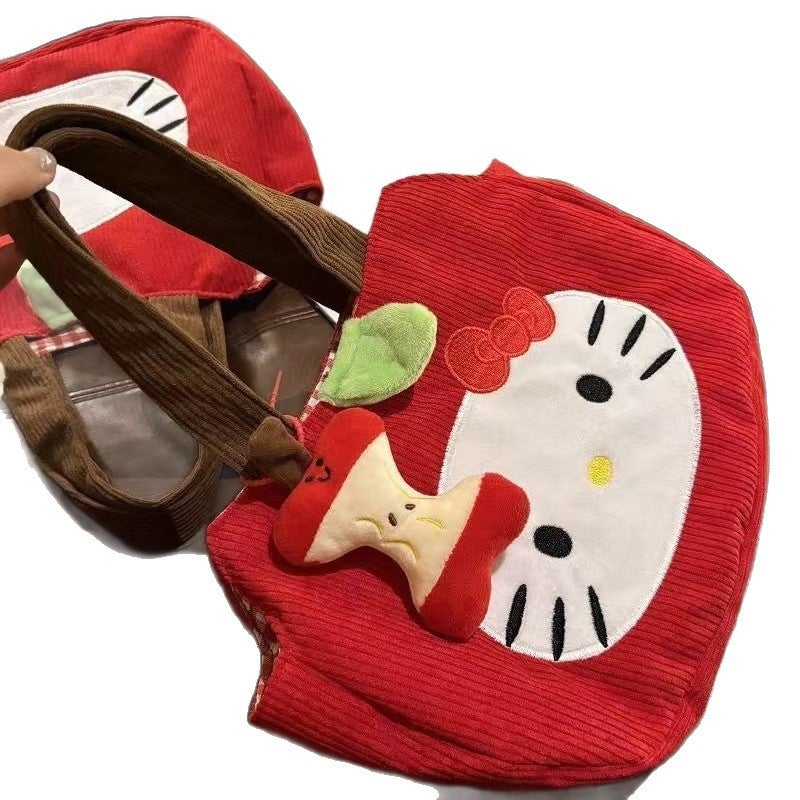 Korean Cartoon Embroidery Shoulder Bag for Women - Image 5