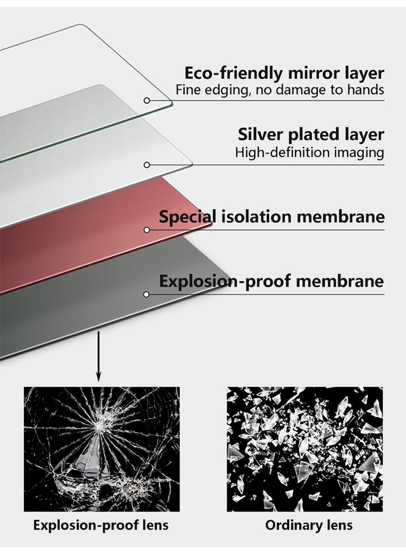 Full-length Mirror with Wheels, Sleek Arched Standing Mirror Floor Mirror, Large Tilting Swivel Mirror With Stainless Steel Stands, Modern Dressing Mirror, 31cm*152cm(Black, 3113) - Image 5