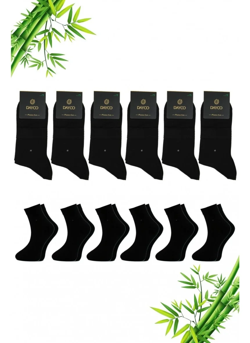 دايكو Men's Half Loop Bamboo Socks Black Oversized - 47-50 - 181-47-50