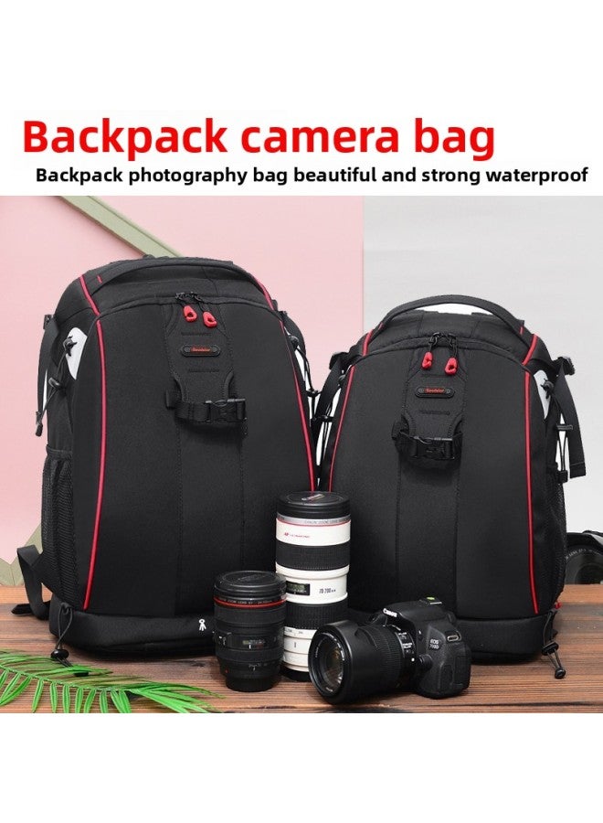 Camera Bag Double Shoulder Camera Bag Professional Photography Bag Men And Women Waterproof Anti-theft Large Capacity Single Digital Backpack-Color:12th Generation Large Size - Image 2