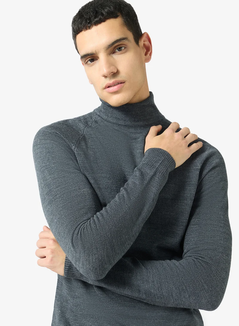 Robert Wood  Casual Turtle Neck Pullover Sweater for Men | Best Price UAE