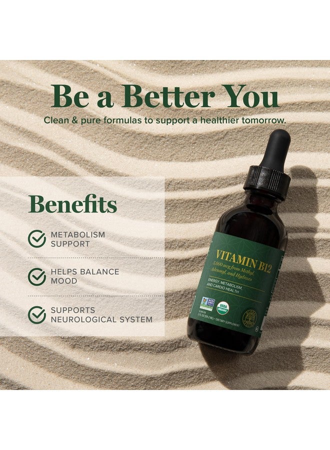 جلوبال هيلنغ سنتر جلوبال هيلينج - فيتامين ب12 عضوي ٥٠٠٠ ميكروغرام سائل تحت اللسان - ميثيل كوبالامين، مزيج هيدروكسو وأكثر - قطرات ميثيلية للبالغين - نباتي، غير معدل وراثيًا، فيتامين ب12، مكمل غذائي (2 أونصة) - Image 4